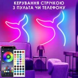 Розумна гнучка неонова стрічка світлодіодна Neon Rope Lights RGB-IC 5 m