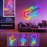 Розумна гнучка неонова стрічка світлодіодна Neon Rope Lights RGB-IC 5 m